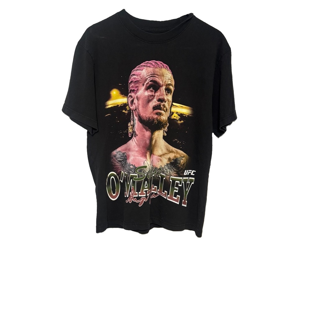 UFC Black Sean Omalley Shirt men's small Suga Graphic Double Sided MMA Jiu Jitsu